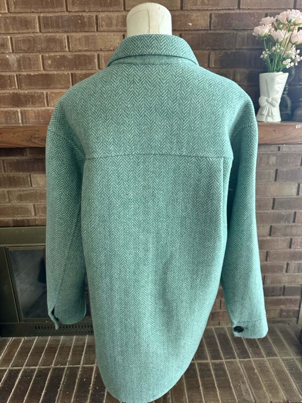 Rails Connie Wool Blend Chevron Shacket Mint M GUC Cabincore - Picture 6 of 8